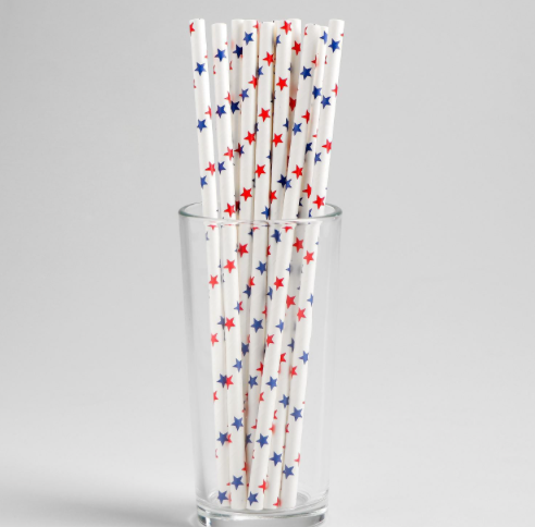 Изображение Трубочки для коктейля «Цветные звёзды», набор 12 шт.